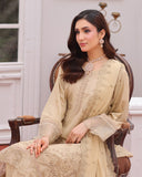Dr Haris Winter Luxe Karandi Embroidered 3 Pc  Suit