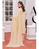 Dr Haris Winter Luxe Karandi Embroidered 3 Pc  Suit