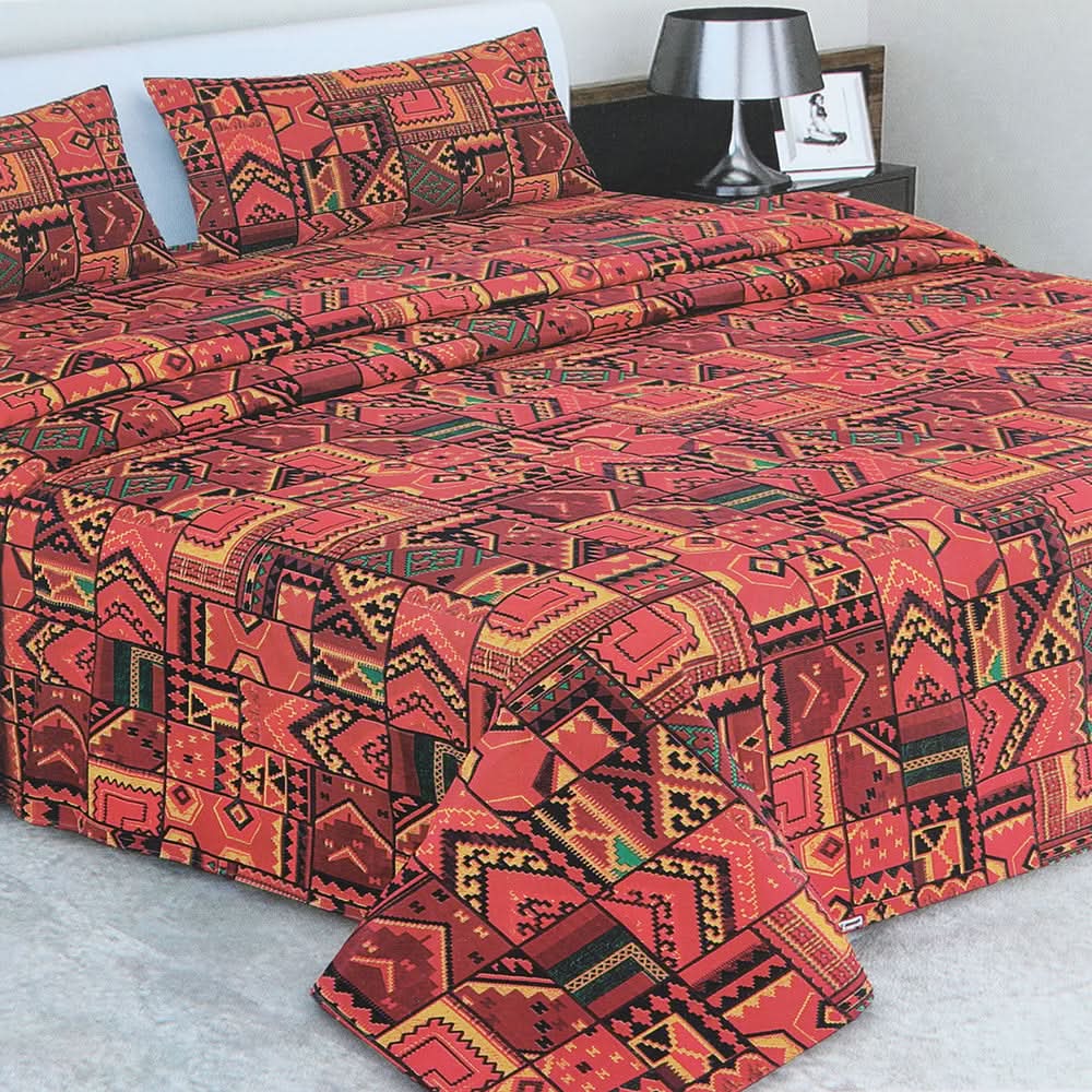 Double Bedsheet 3Pcs - Multi Color, Double Size Bed Sheet, Chase Value, Chase Value