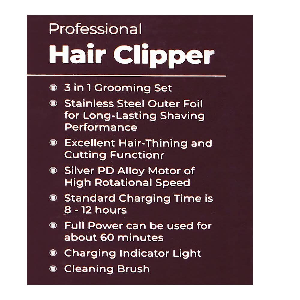 Westpoint Professional Hair Clipper WF-6613 - Silver, Shaver & Trimmers, Westpoint, Chase Value