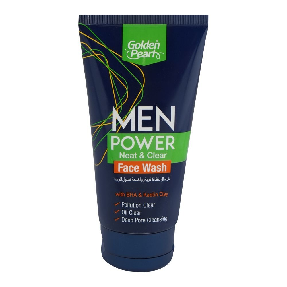 Golden Pearl Men's Face Wash Power Neat & Clean -75ML, Face Washes, Golden Pearl, Chase Value