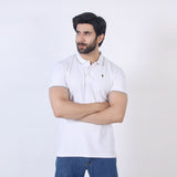 Men's Half Sleeves Polo T-Shirt - White, Men's T-Shirts & Polos, Chase Value, Chase Value