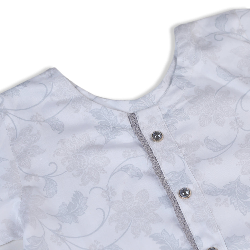 Girls Cotton 2Pcs Shalwar Suit - White, Girls Shalwar Kameez, Chase Value, Chase Value