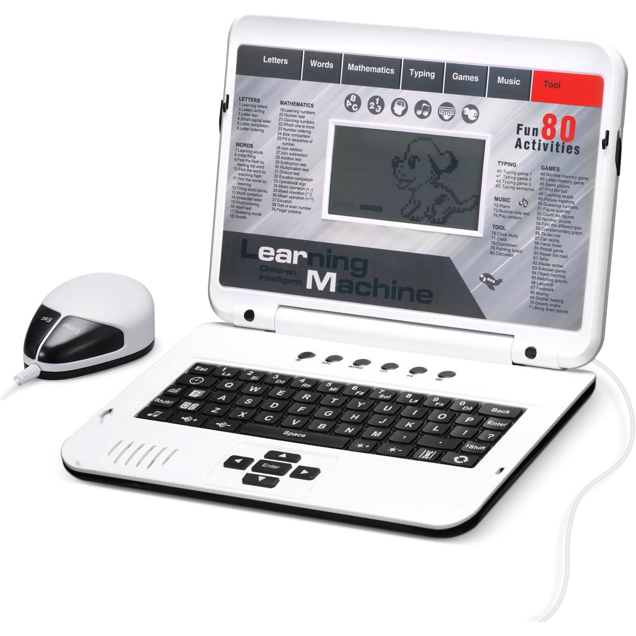 Learning & Education Laptop For Kids - White, Educational Toys, Chase Value, Chase Value