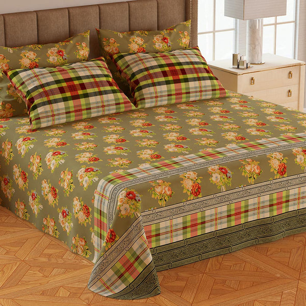 5Pcs Double Bedsheet Set - Y4, Double Size Bed Sheet, Chase Value, Chase Value