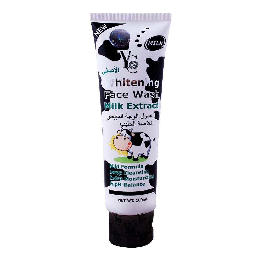 YC Whitening Face Wash with Milk Extract 100ml, Face Washes, YC, Chase Value