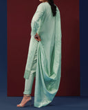 Zarineh Ronaq Viscose Luxury Jacquard Embroidered Suit - 3 Pc