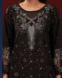 Zarineh Ronaq Viscose Luxury Jacquard Embroidered Suit - 3 Pc