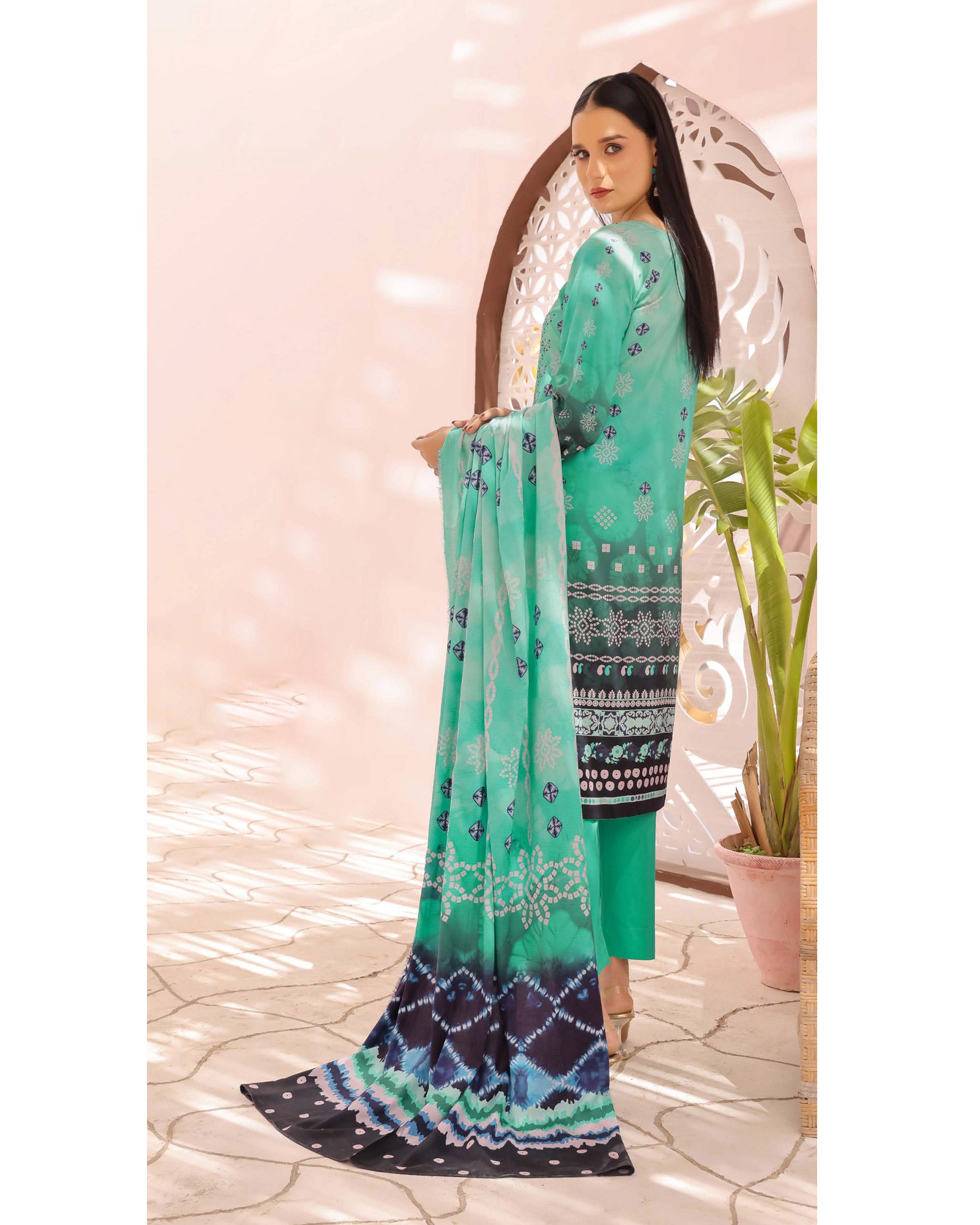 Zartaj By RA-Bin Hameed Emboridered Linen Unstitched 3Pcs Suit - 2, Women, 3Pcs Shalwar Suit, Rana Arts, Chase Value
