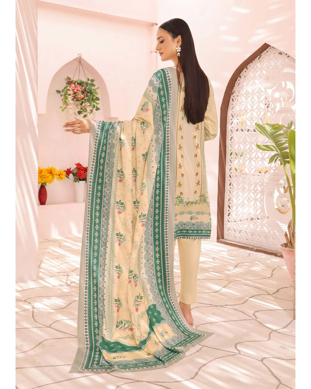 Zartaj By RA-Bin Hameed Emboridered Linen Unstitched 3Pcs Suit - 6, Women, 3Pcs Shalwar Suit, Rana Arts, Chase Value