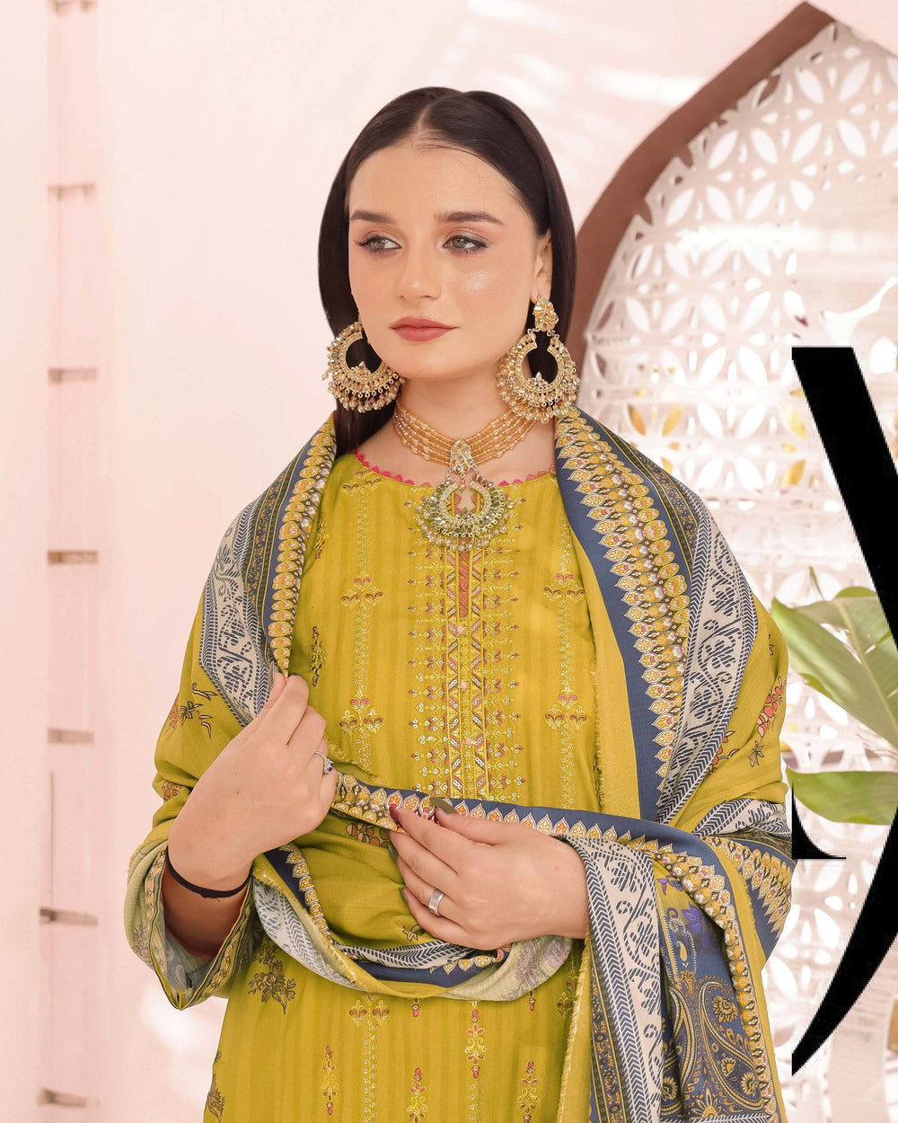 Zartaj By RA-Bin Hameed Emboridered Linen Unstitched 3Pcs Suit - 8, Women, 3Pcs Shalwar Suit, Rana Arts, Chase Value