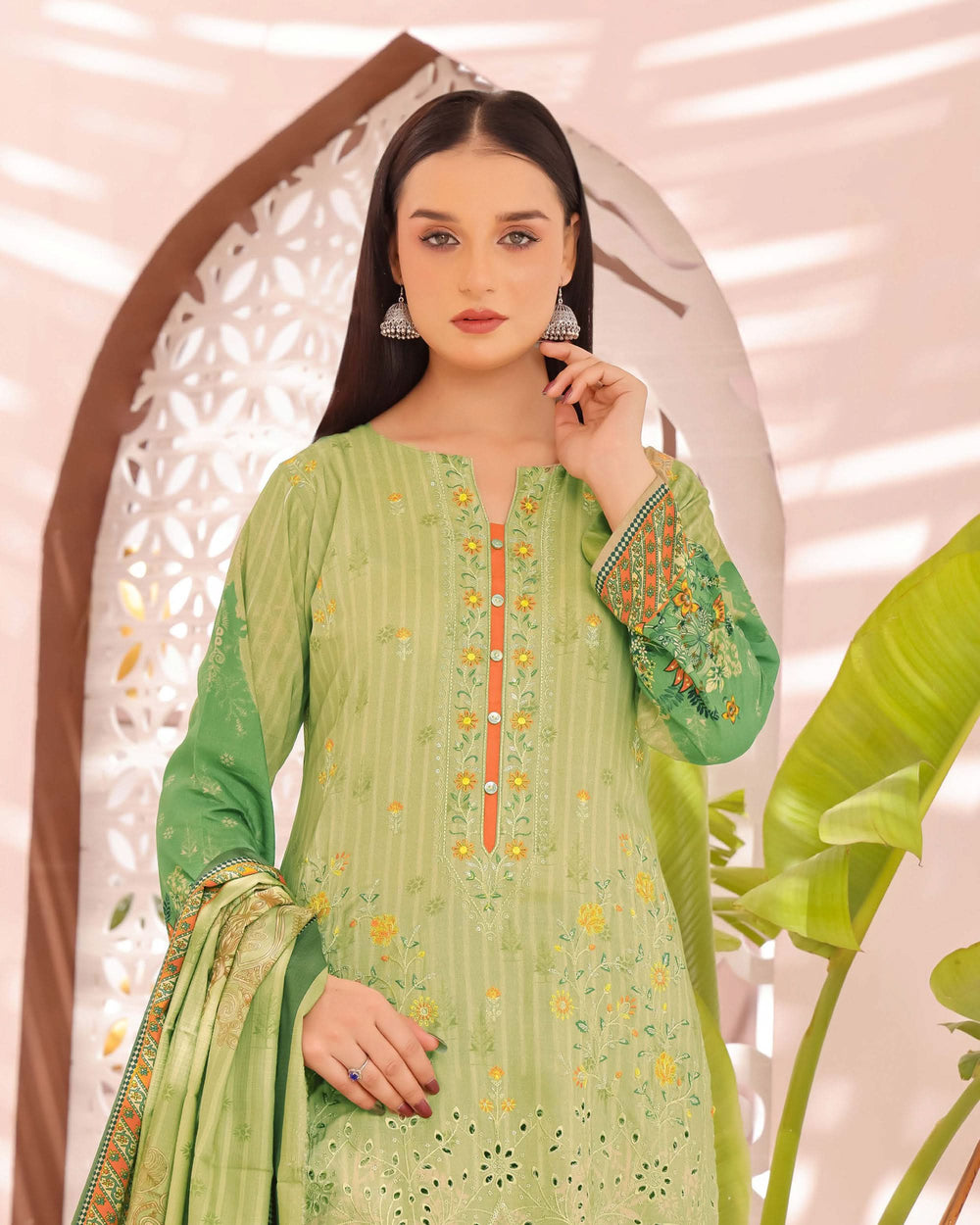 Zartaj By RA-Bin Hameed Emboridered Linen Unstitched 3Pcs Suit - 5, Women, 3Pcs Shalwar Suit, Rana Arts, Chase Value