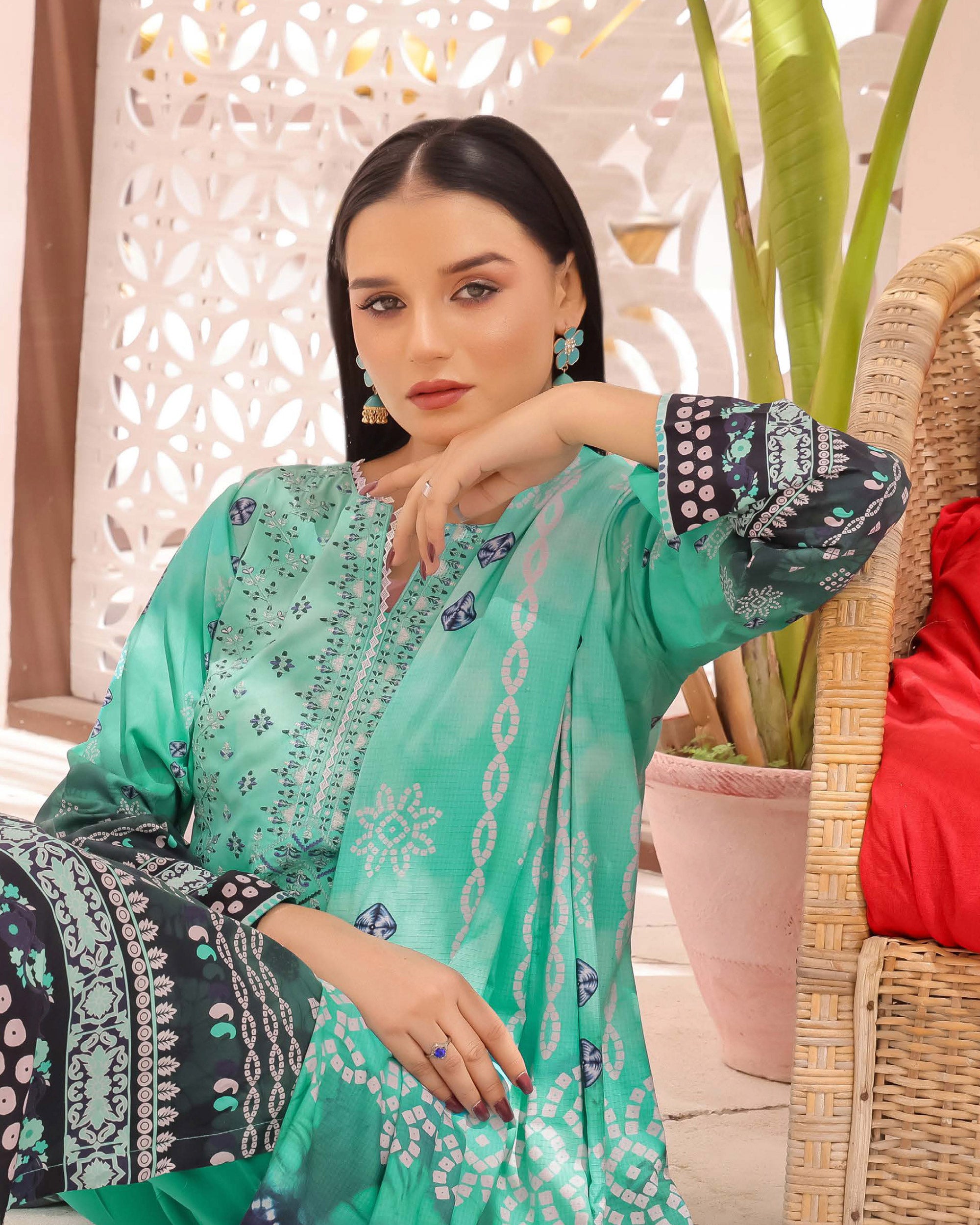 Zartaj By RA-Bin Hameed Emboridered Linen Unstitched 3Pcs Suit - 2, Women, 3Pcs Shalwar Suit, Rana Arts, Chase Value