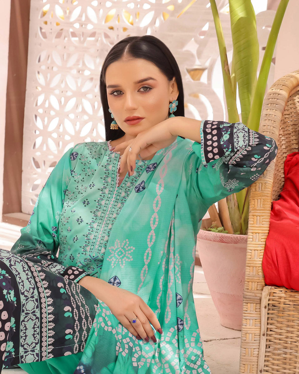 Zartaj By RA-Bin Hameed Emboridered Linen Unstitched 3Pcs Suit - 2, Women, 3Pcs Shalwar Suit, Rana Arts, Chase Value