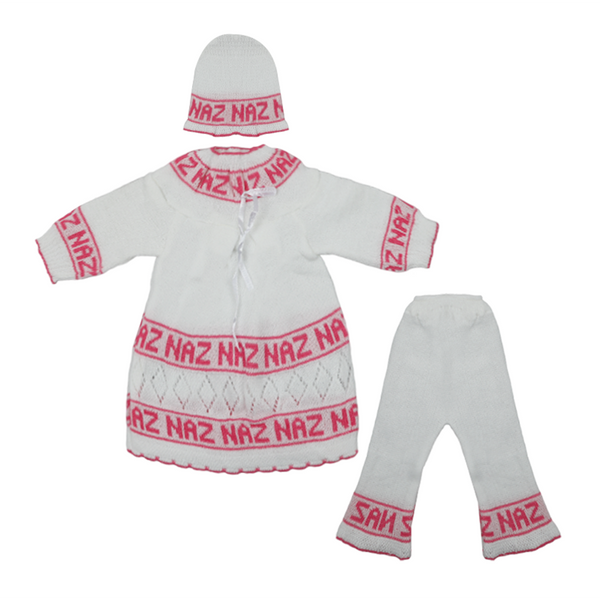 Newborn Girls Full Sleeves Suit - Pink