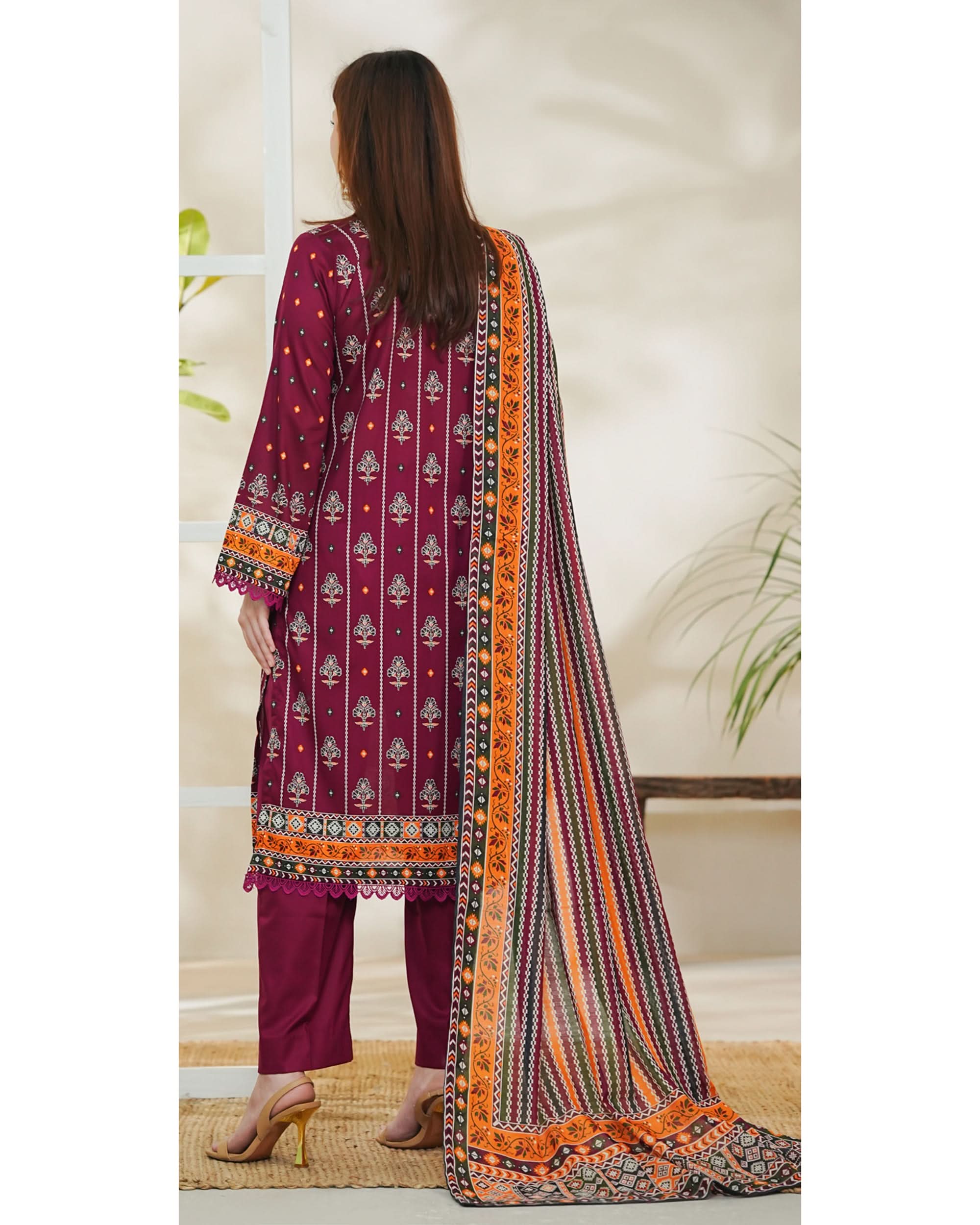 DAMAN By Vs Textile Exclusive Lawn Printed 3-PCS Unstitched Suit - 730, Women, 3Pcs Shalwar Suit, Chase Value, Chase Value