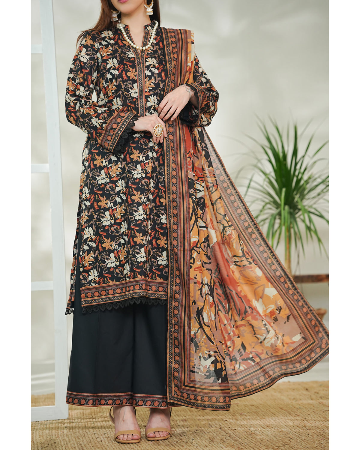 DAMAN By Vs Textile Exclusive Lawn Printed 3-PCS Unstitched Suit - 732, Women, 3Pcs Shalwar Suit, Chase Value, Chase Value