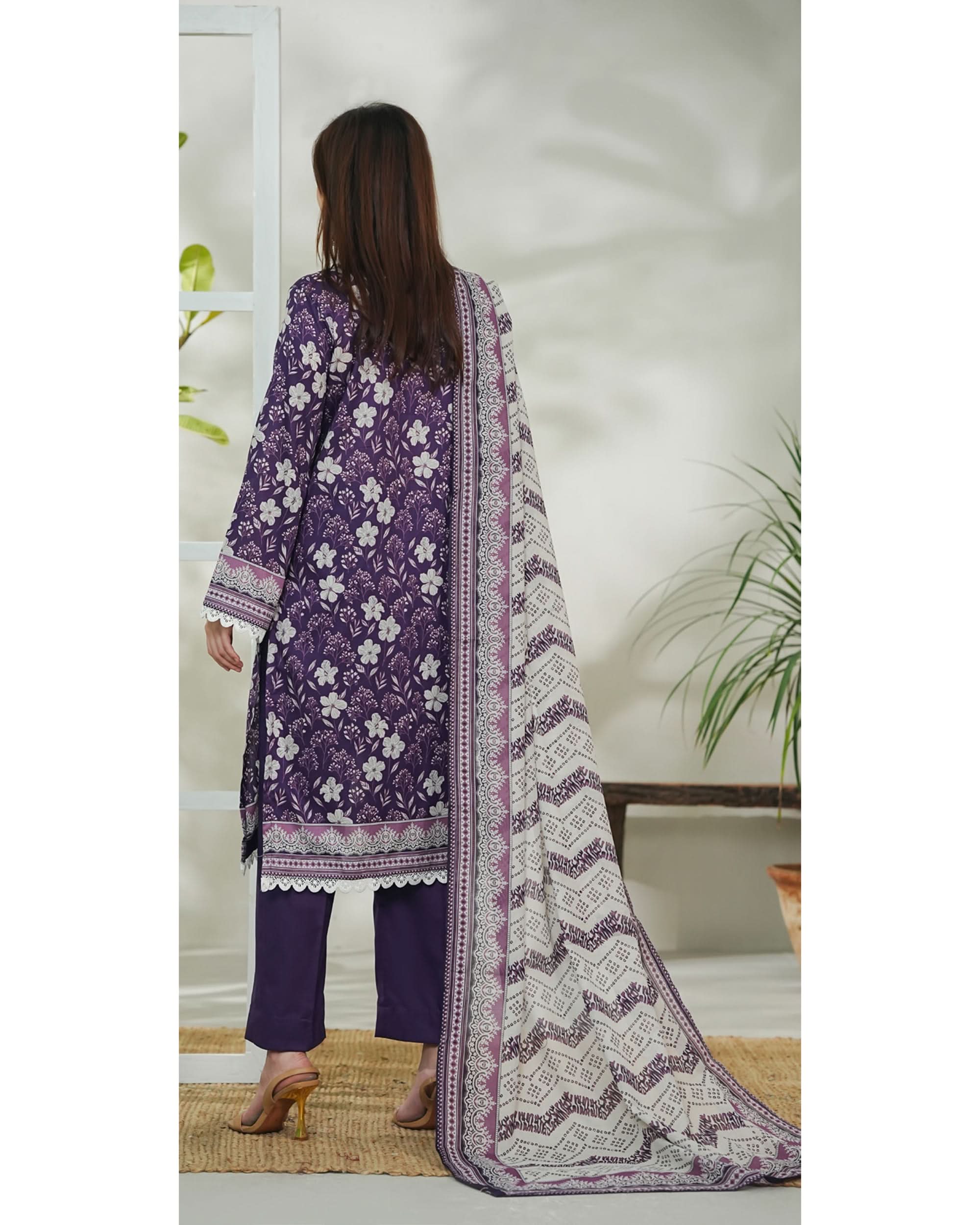 DAMAN By Vs Textile Exclusive Lawn Printed 3-PCS Unstiched Suit - 733, Women, 3Pcs Shalwar Suit, Chase Value, Chase Value