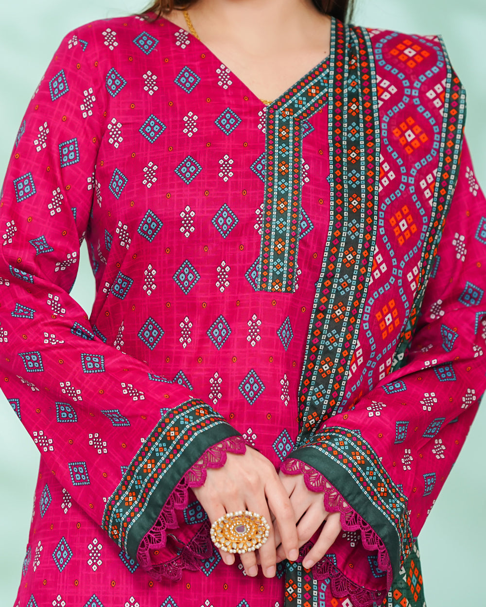 DAMAN By Vs Textile Exclusive Lawn Printed 3-PCS Unstiched Suit - 806, Women, 3Pcs Shalwar Suit, Chase Value, Chase Value
