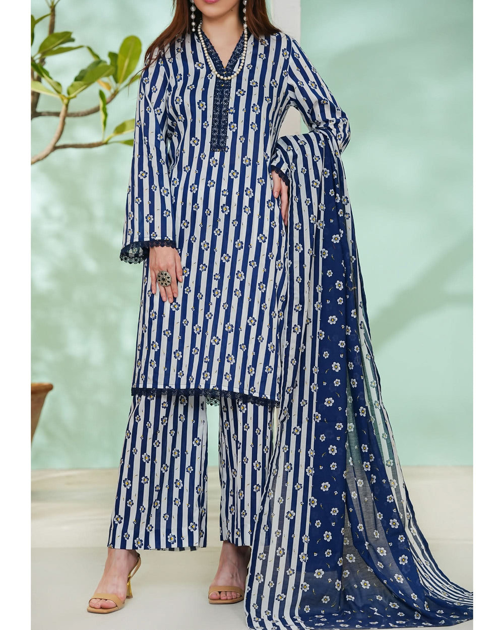 DAMAN By Vs Textile Exclusive Lawn Printed 3-PCS Unstiched Suit - 816, Women, 3Pcs Shalwar Suit, Chase Value, Chase Value