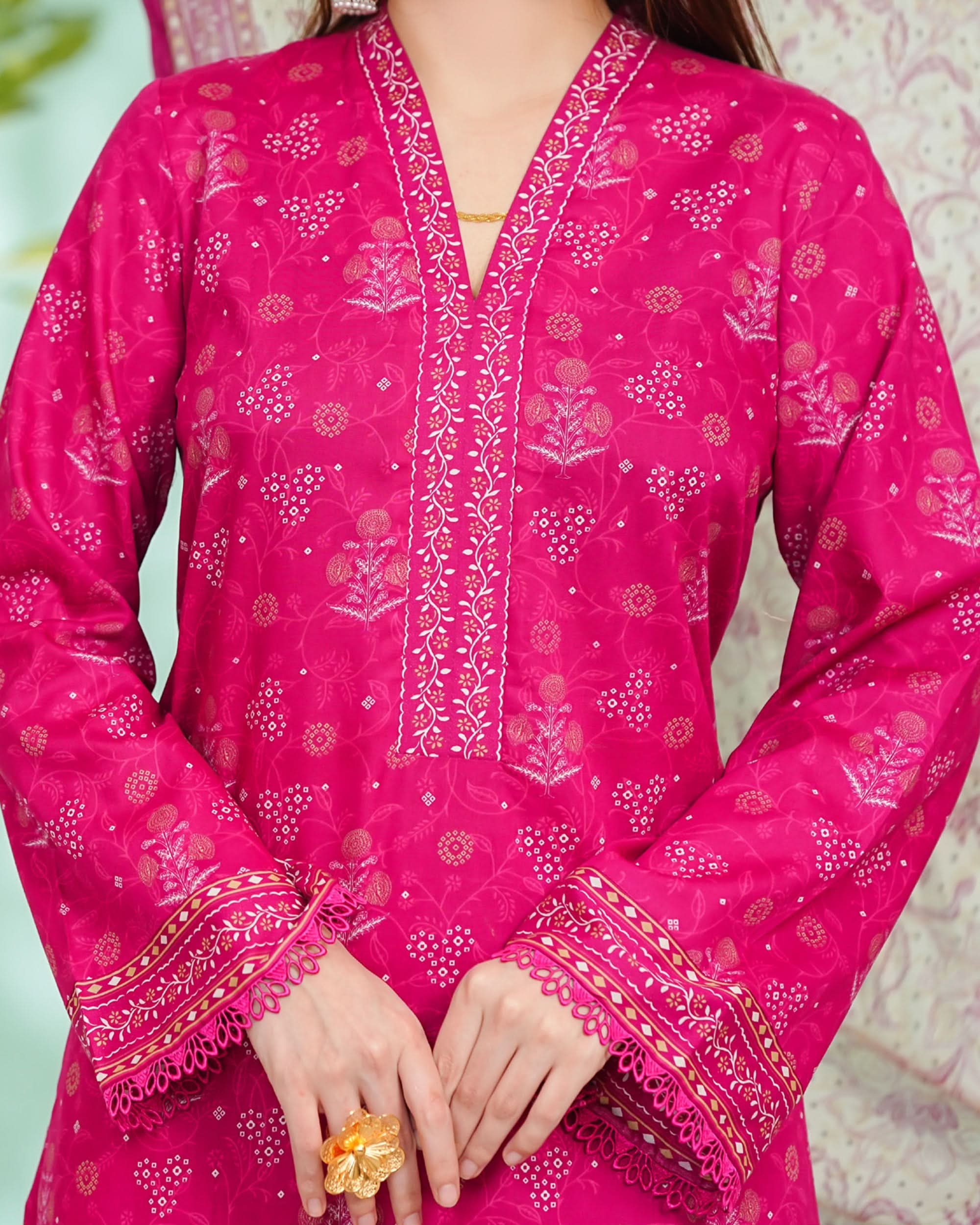 DAMAN By Vs Textile Exclusive Lawn Printed 3-PCS Unstiched Suit - 813, Women, 3Pcs Shalwar Suit, Chase Value, Chase Value