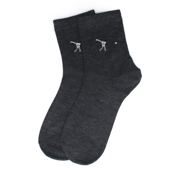 Men's Long Ankle Socks - Grey