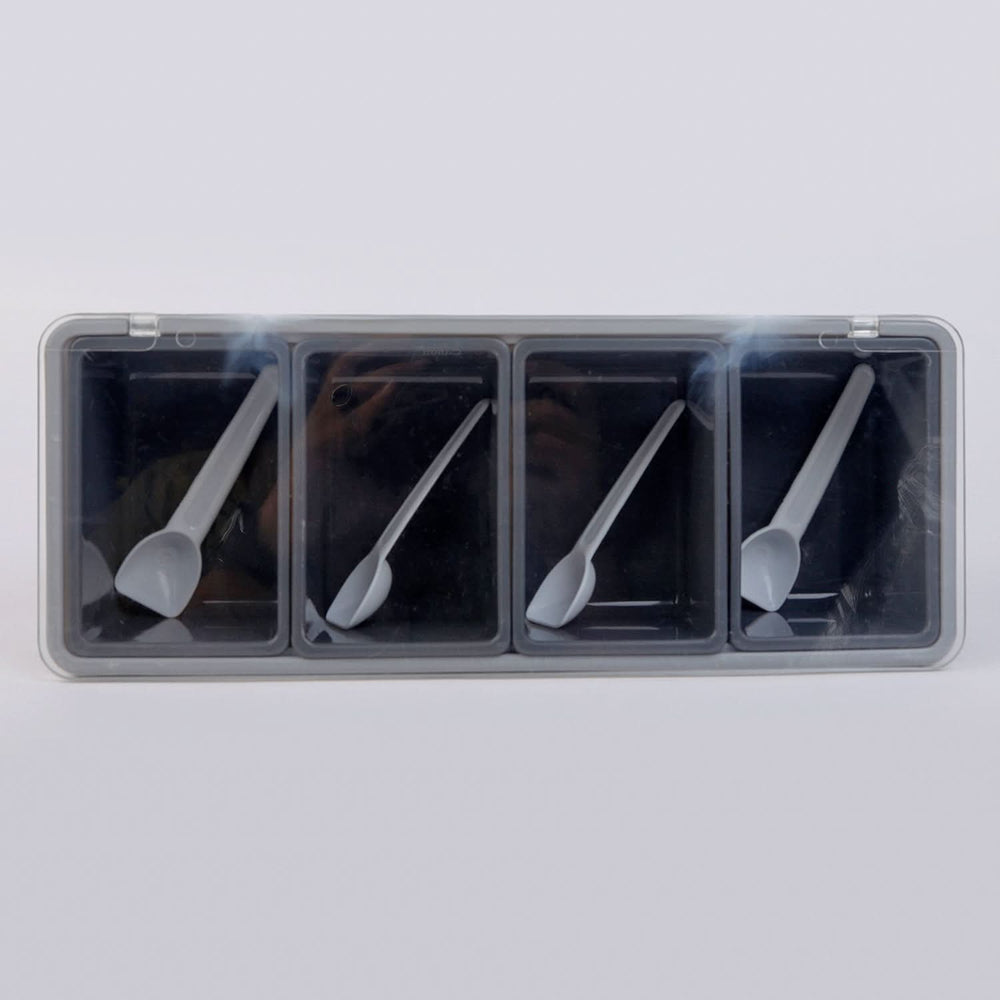 Spice Box 4 Pcs - Grey, Storage Boxes, Chase Value, Chase Value