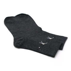 Men's Long Ankle Socks - Grey