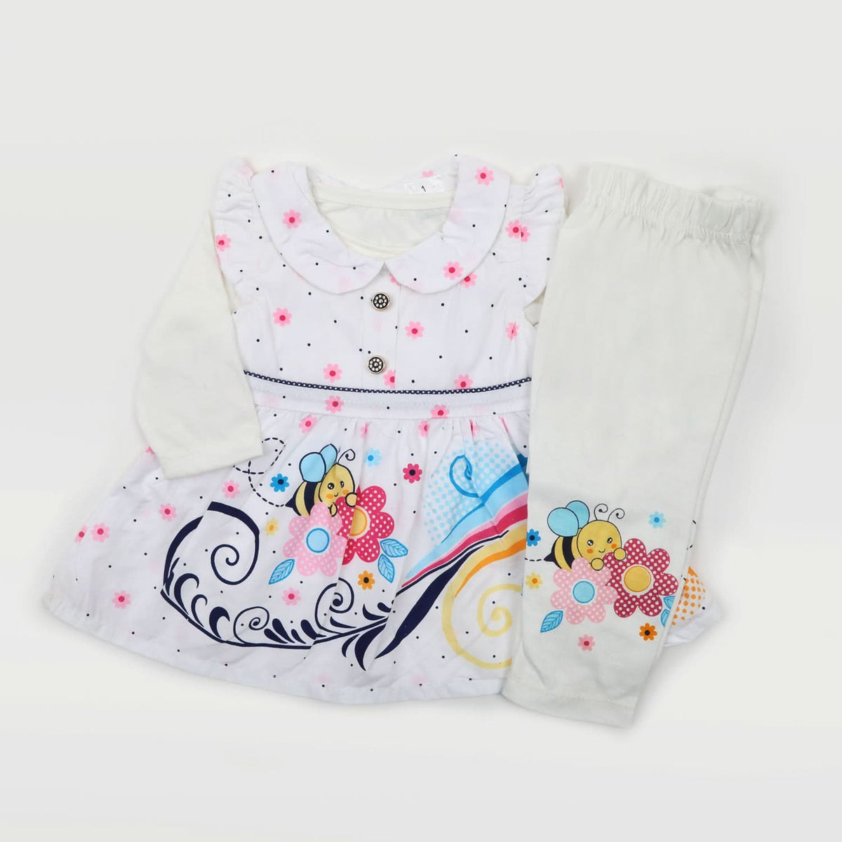 Newborn Girls Full Sleeves Suit - Pink, Newborn Girls Sets & Suits, Chase Value, Chase Value