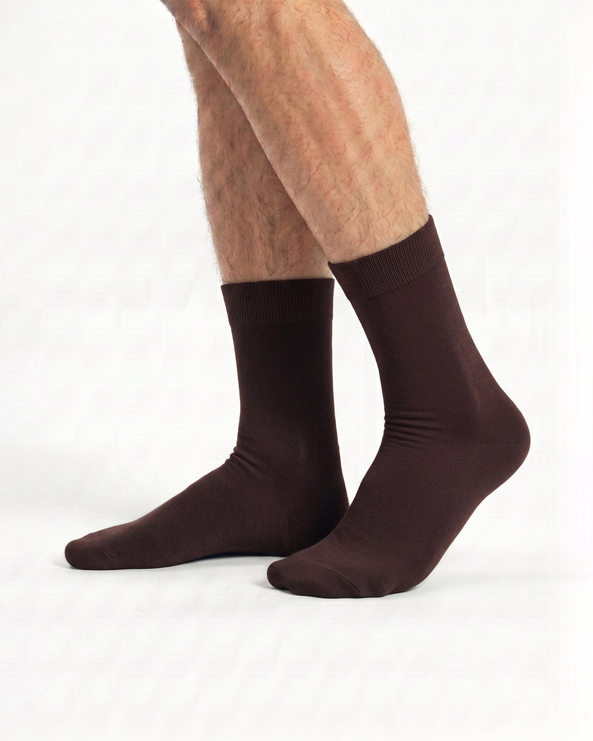Men's Plain Crew Socks - 2 Pair