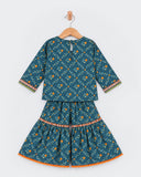 Eminent Newborn Girls Ethnic Essentials Printed 2 Pc