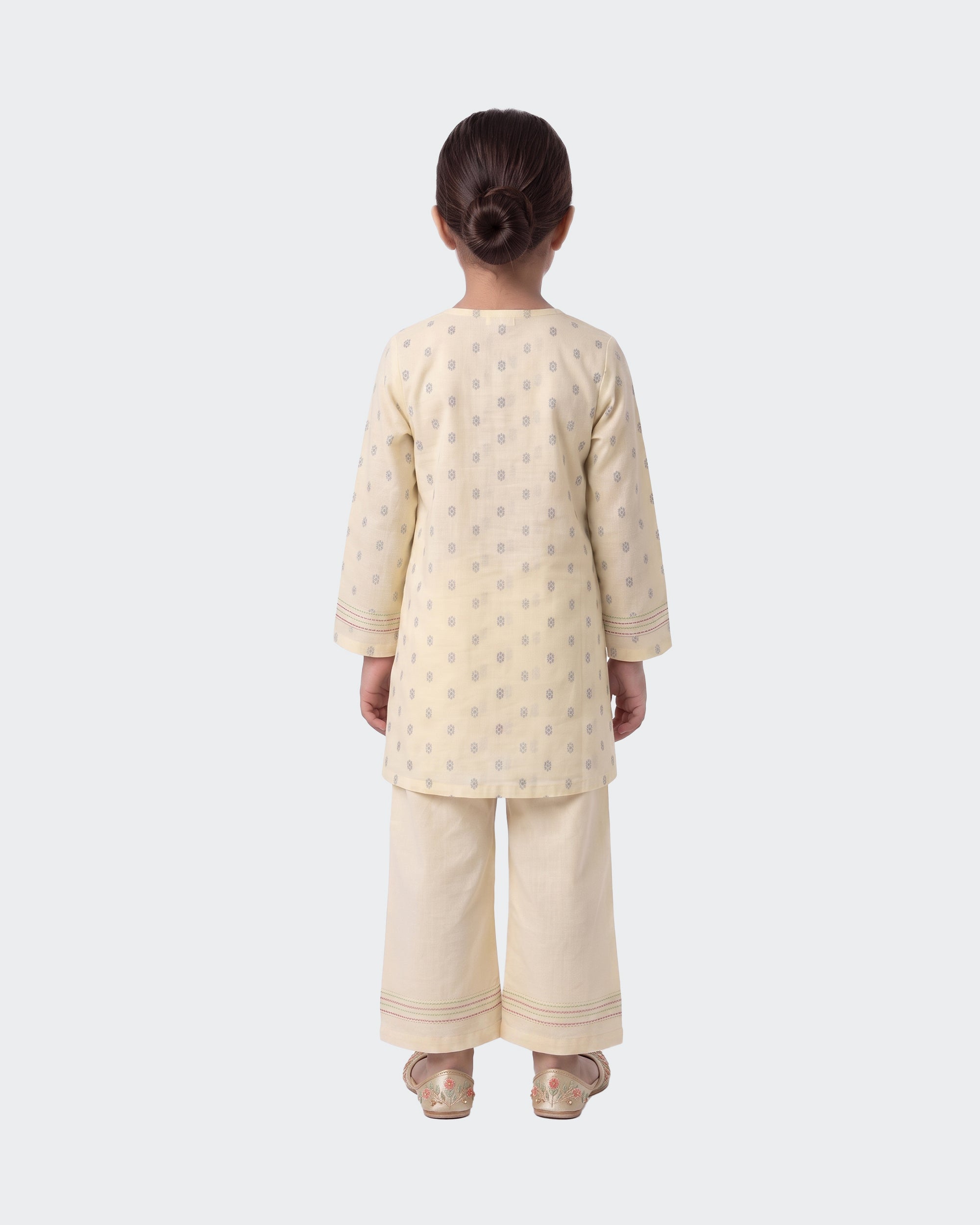 Eminent Girls' Signature Embroidered Dyed 2Pc Suit