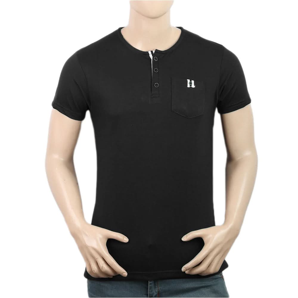 Men's Half Sleeves T-Shirt - Black, Men's T-Shirts & Polos, Chase Value, Chase Value