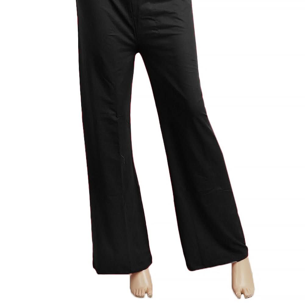 Women's Plain Flapper - Black, Women Pants & Tights, Chase Value, Chase Value