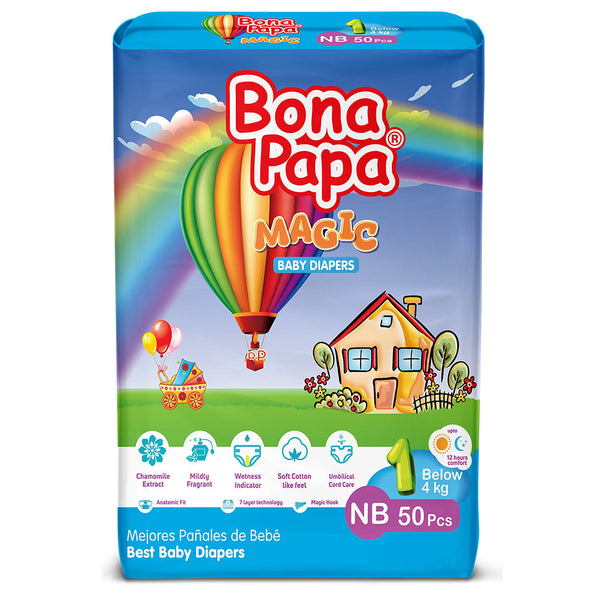 Bona Papa Magic Newborn - 50 Pcs, Diapers & Wipes, Bona Papa, Chase Value