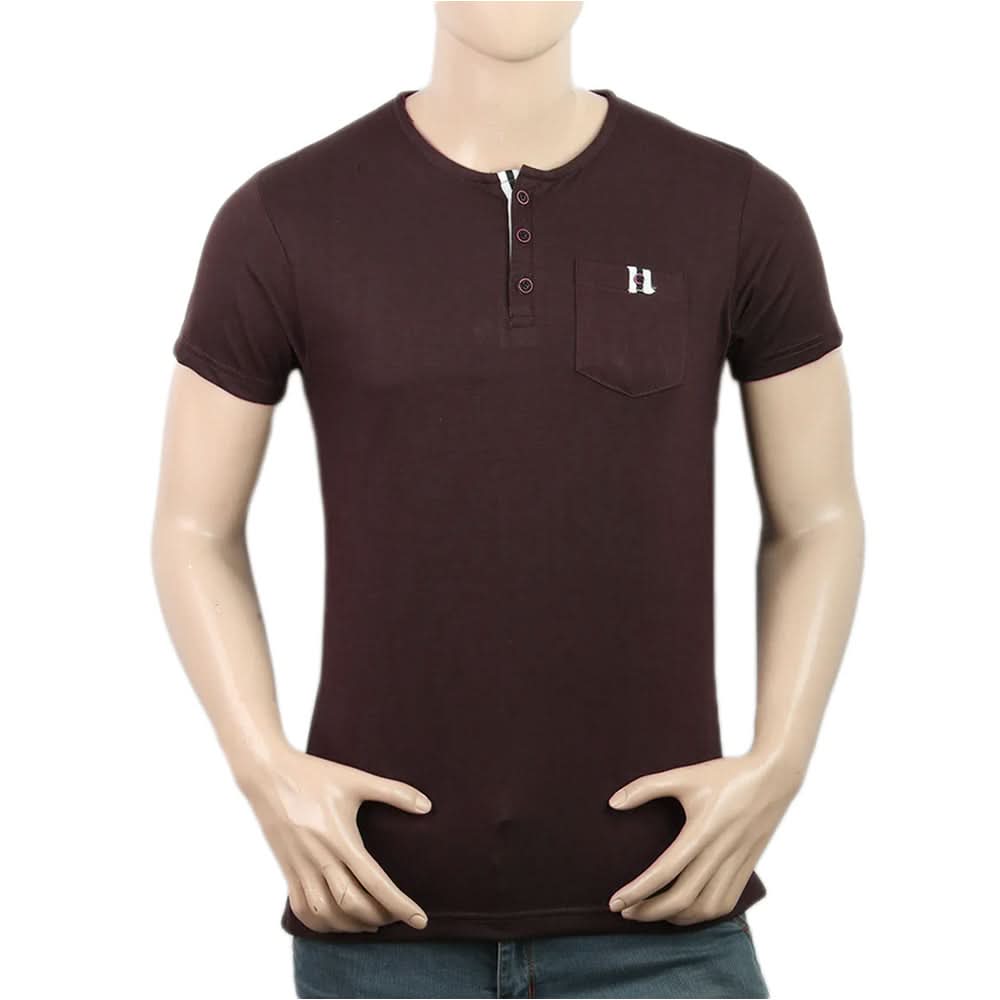Men's Half Sleeves T-Shirt - Brown, Men's T-Shirts & Polos, Chase Value, Chase Value