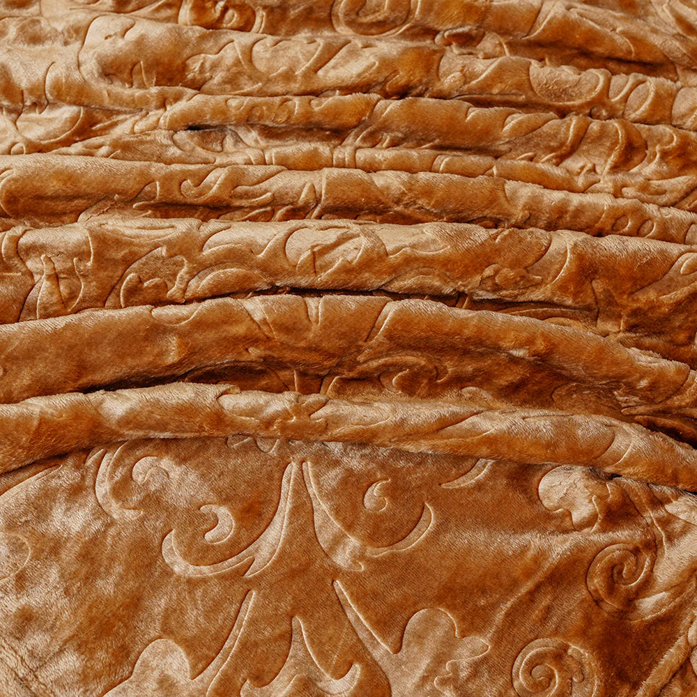 Mansion Double Bed Blanket Flannel - Brown, Blanket, Chase Value, Chase Value