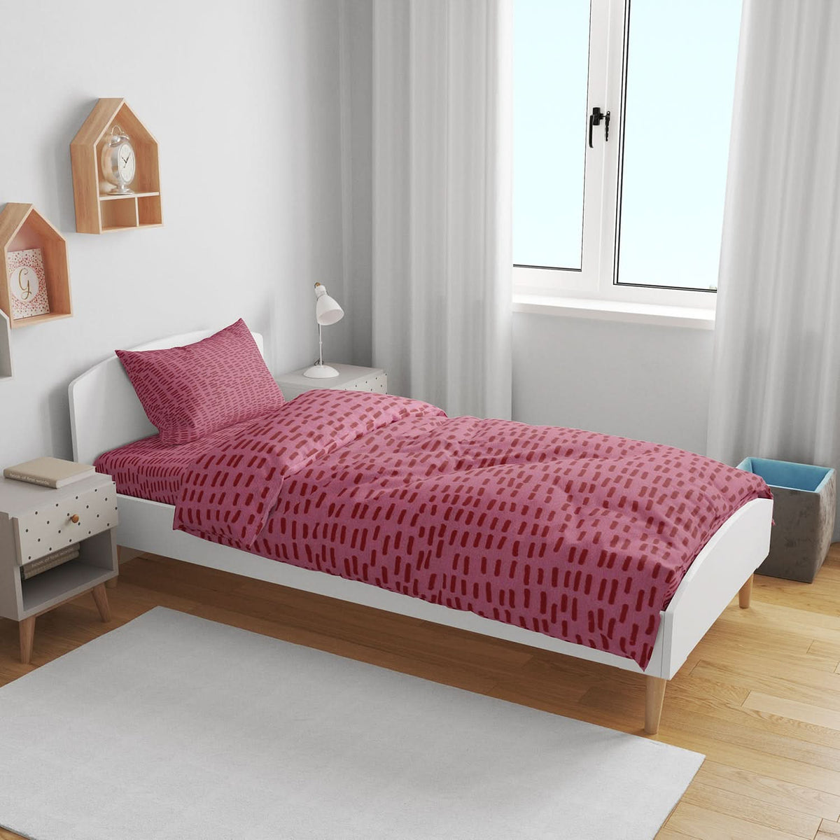 Single Bedsheet 2pcs - Multi Color, Single Size Bed Sheet, Chase Value, Chase Value