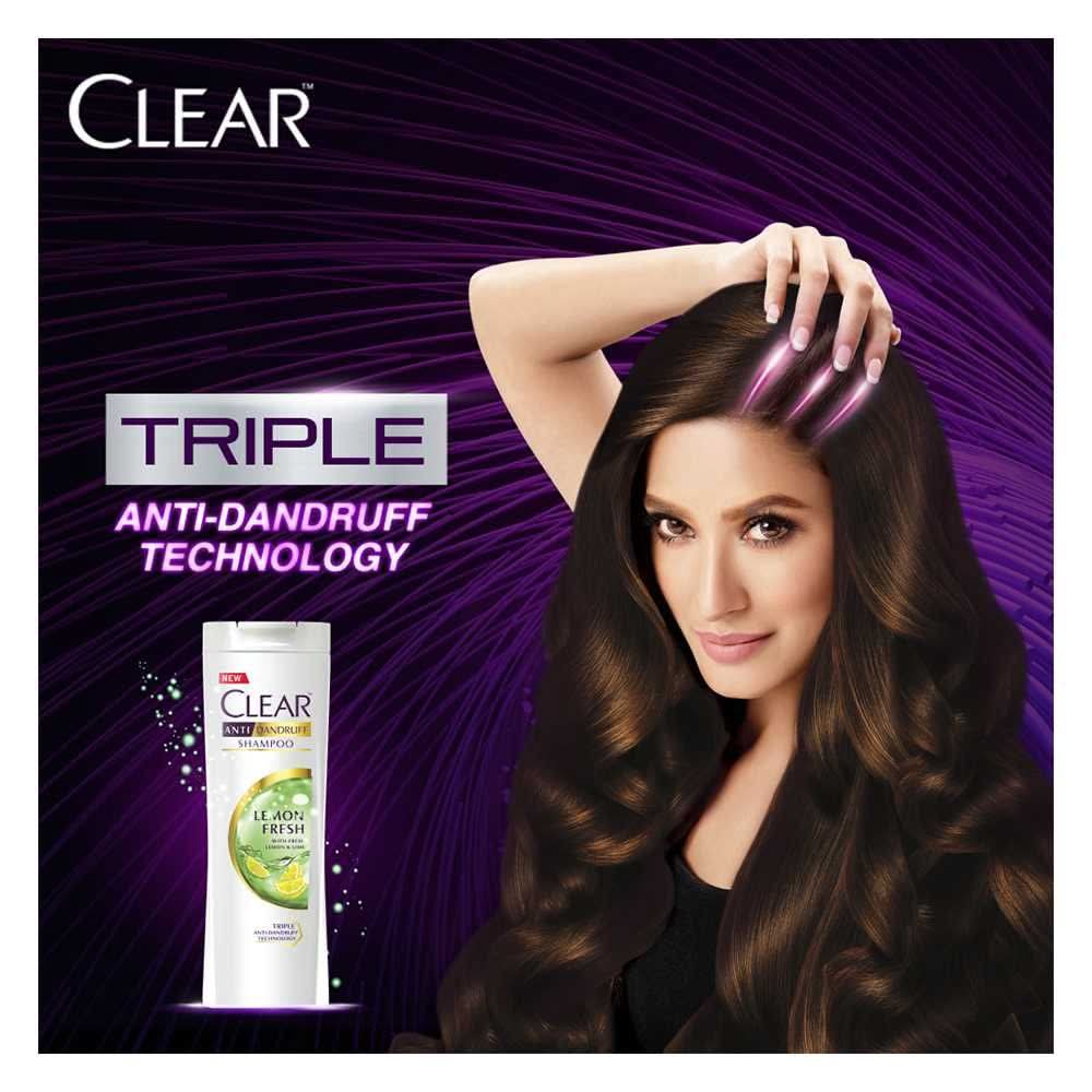 Clear Lemon Fresh Triple Anti-Dandruff Shampoo, 400ml, Shampoo & Conditioner, Clear, Chase Value