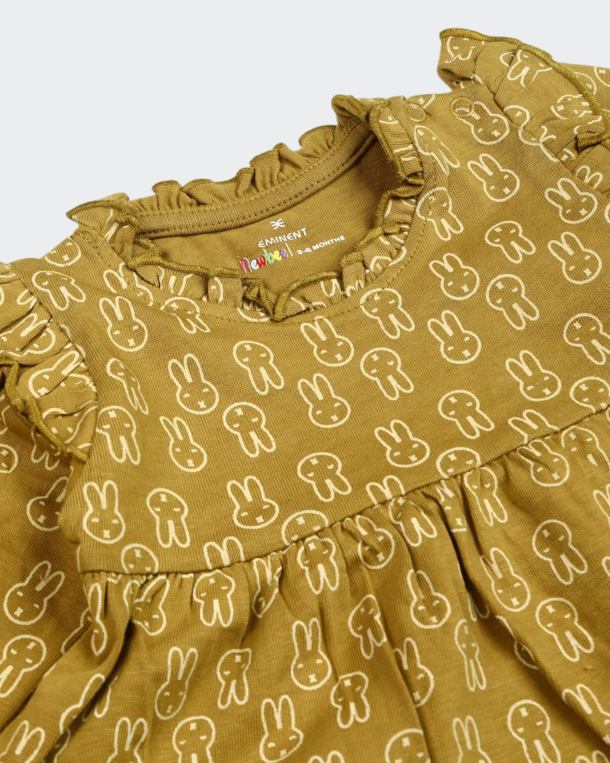 Eminent Newborn Girls Bunny Printed Frock