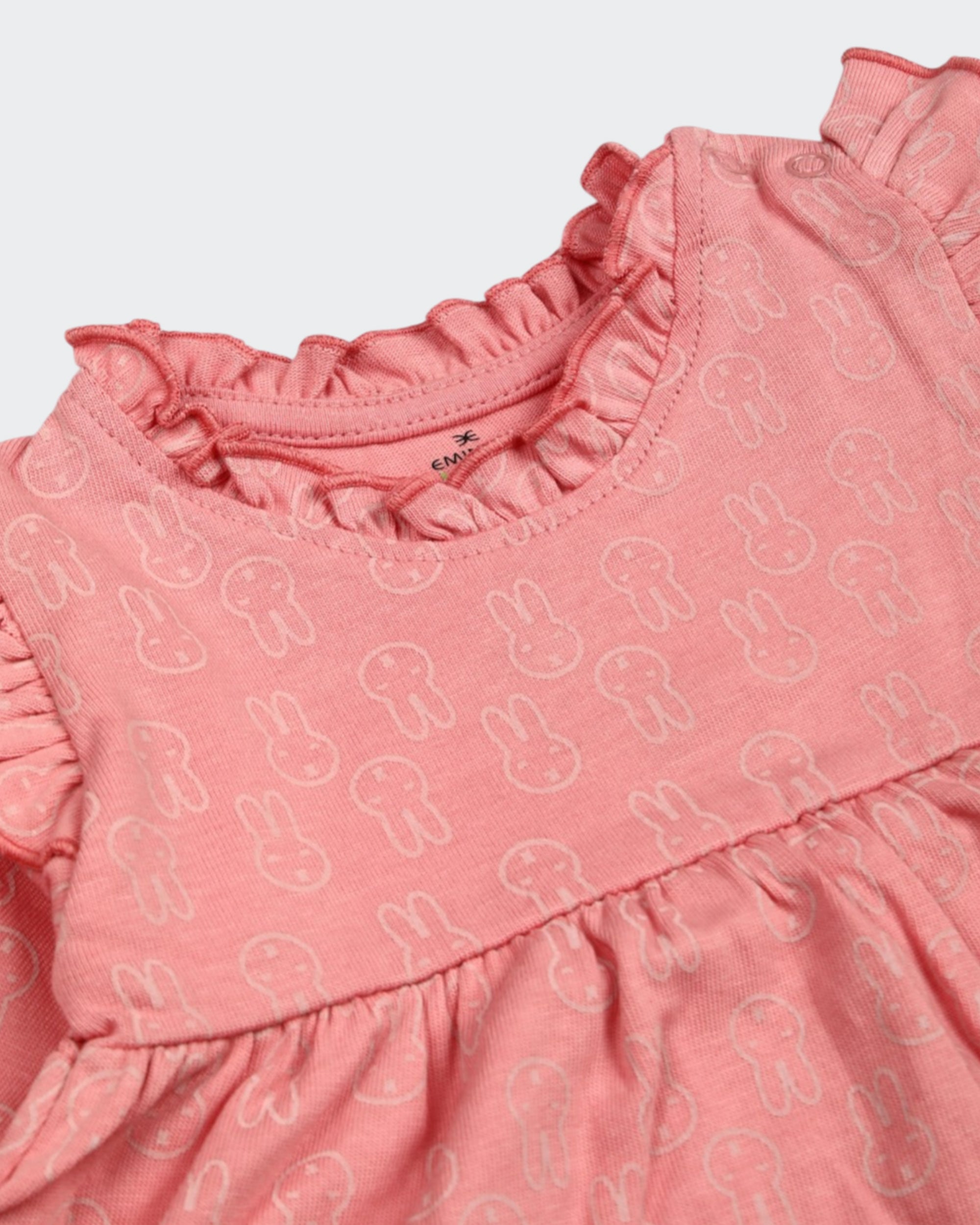 Eminent Newborn Girls Bunny Printed Frock