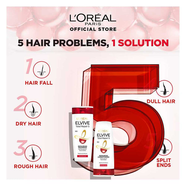 L'Oreal Paris Total Repair 5 Repairing Shampoo, For Damaged Hair, 175ml, Shampoo & Conditioner, L'Oreal, Chase Value
