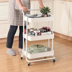 Multifunctional Storage Trolley Rack 3 Layer