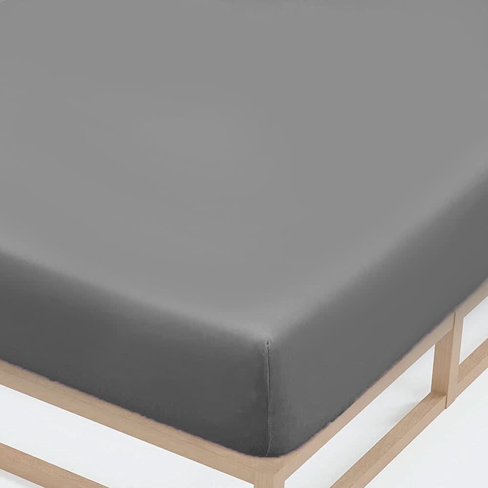 Double Bed Fitted Sheet Jersey - Dark Grey, Double Size Bed Sheet, Chase Value, Chase Value