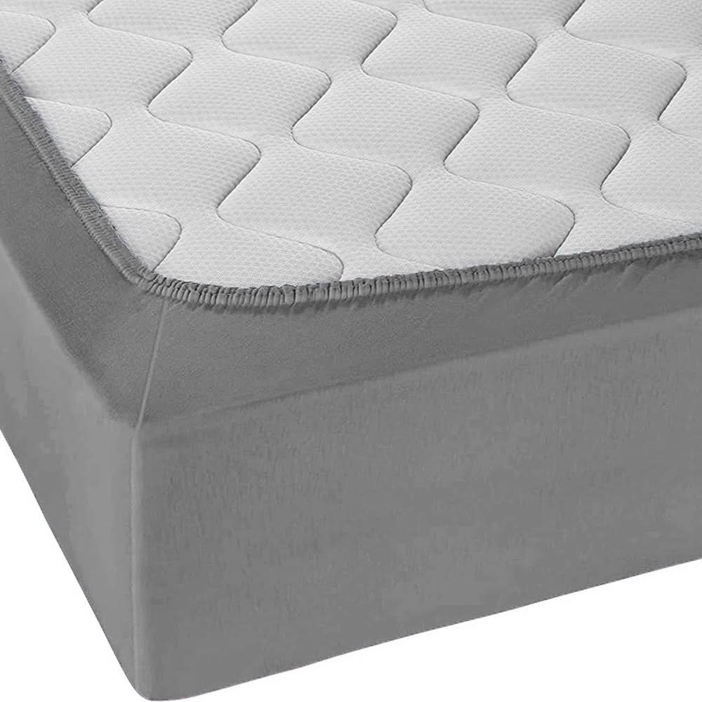Double Bed Fitted Sheet Jersey - Dark Grey, Double Size Bed Sheet, Chase Value, Chase Value