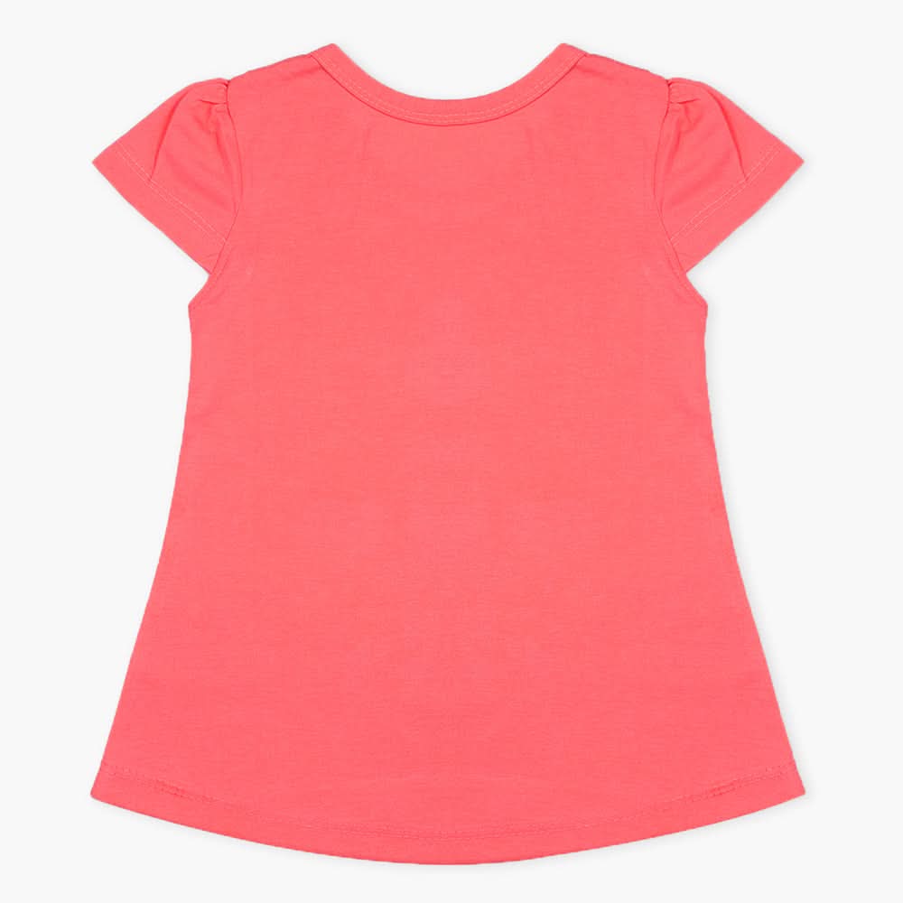 Girls Half Sleeves T-Shirt - Dark Pink, Girls T-Shirts, Chase Value, Chase Value