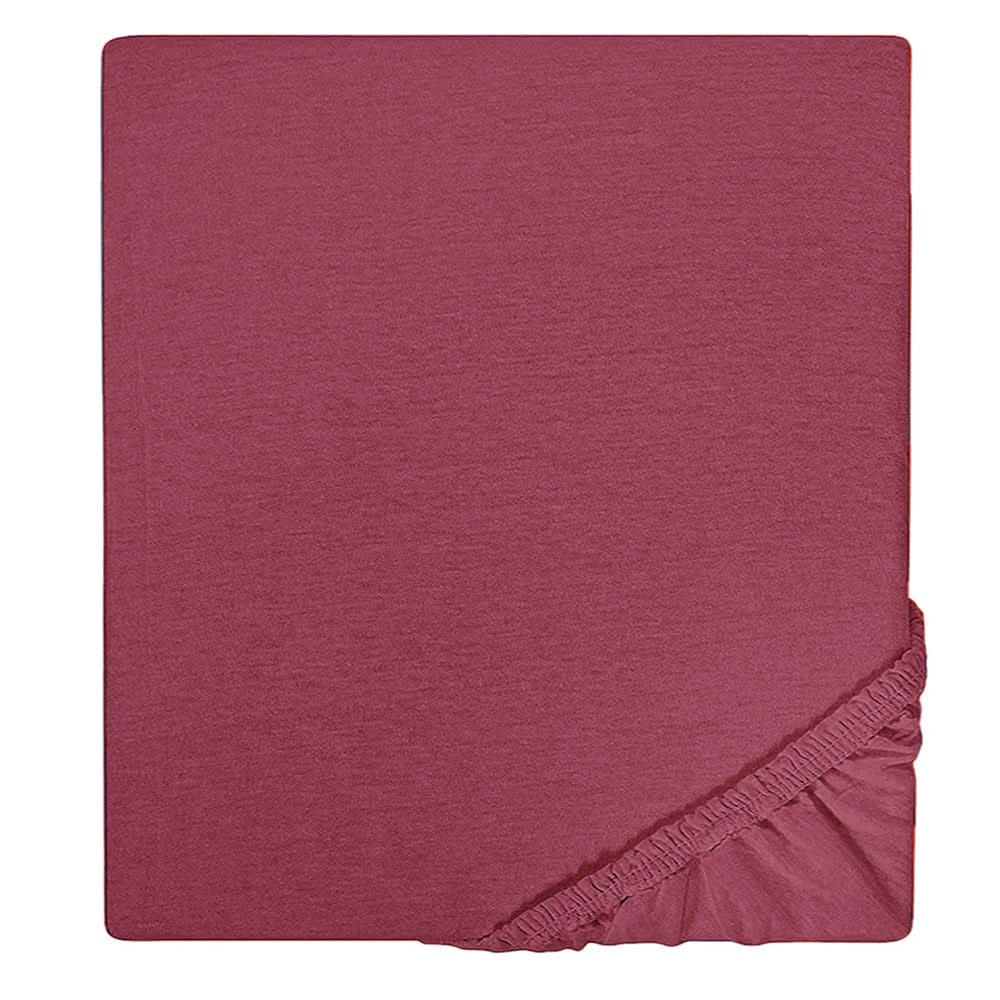 Double Bed Fitted Sheet Jersey - Dark Pink, Double Size Bed Sheet, Chase Value, Chase Value