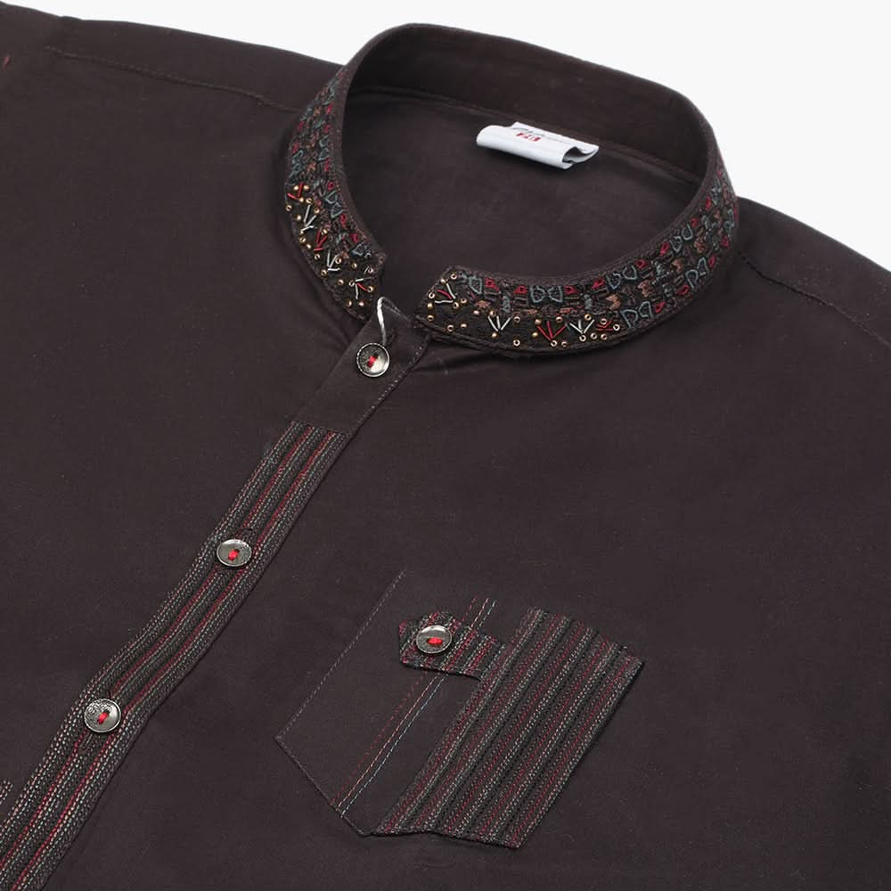 Boys Embroidered Shalwar Suit - Dark Purple, Boys Shalwar Kameez, Chase Value, Chase Value