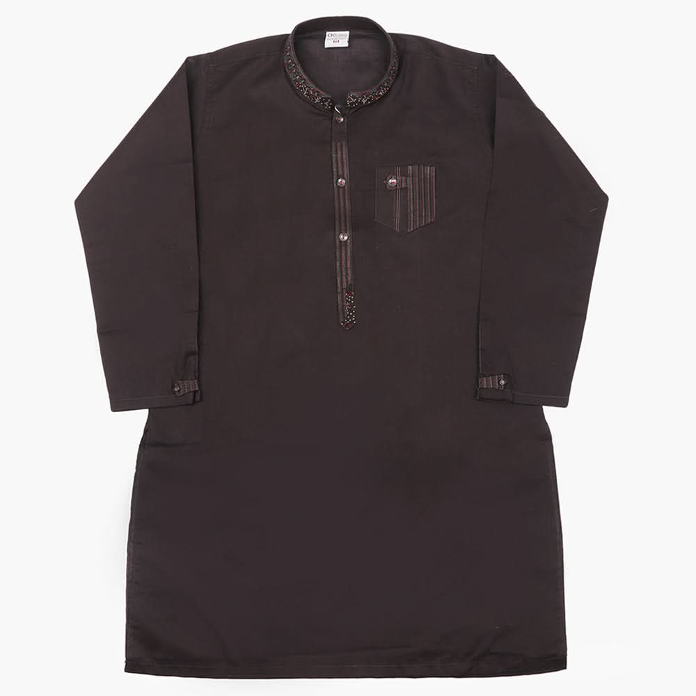 Boys Embroidered Shalwar Suit - Dark Purple, Boys Shalwar Kameez, Chase Value, Chase Value