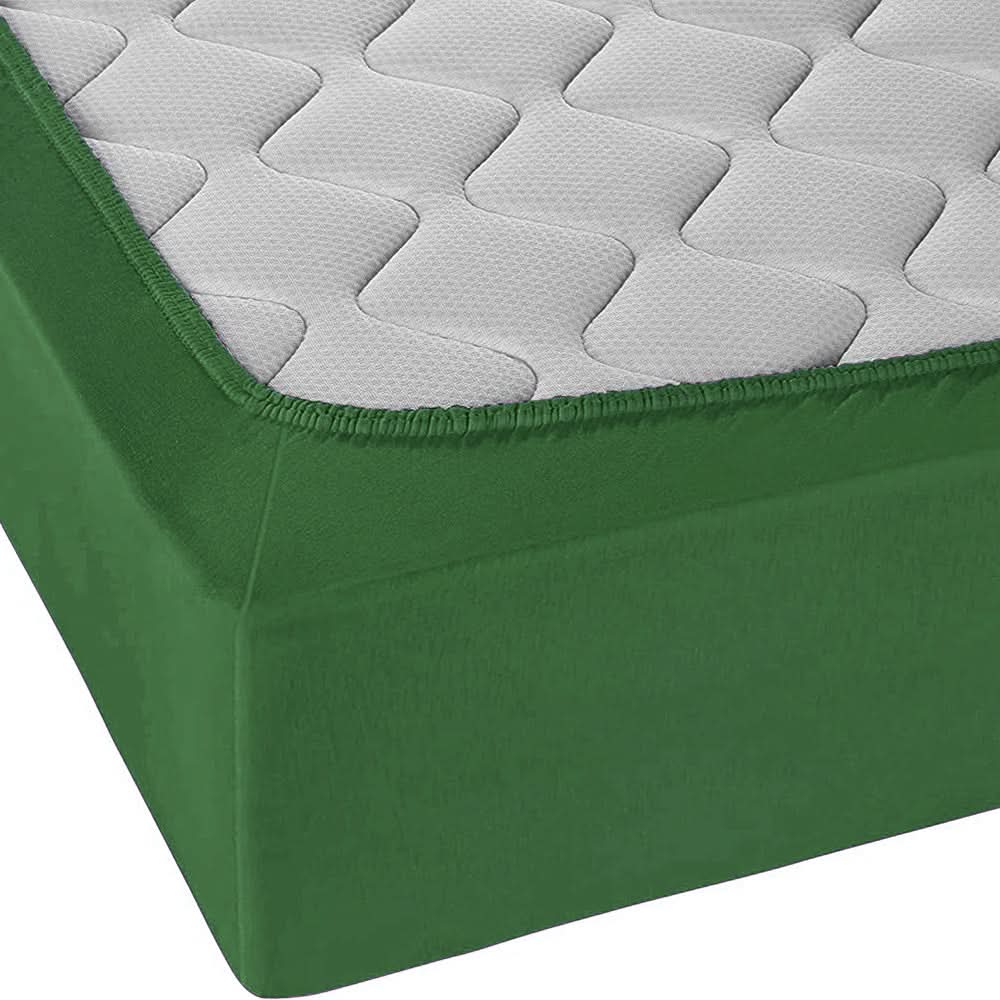 King Size Bed Mattress Cover - Dark Green, King Size Bed Sheet, Chase Value, Chase Value